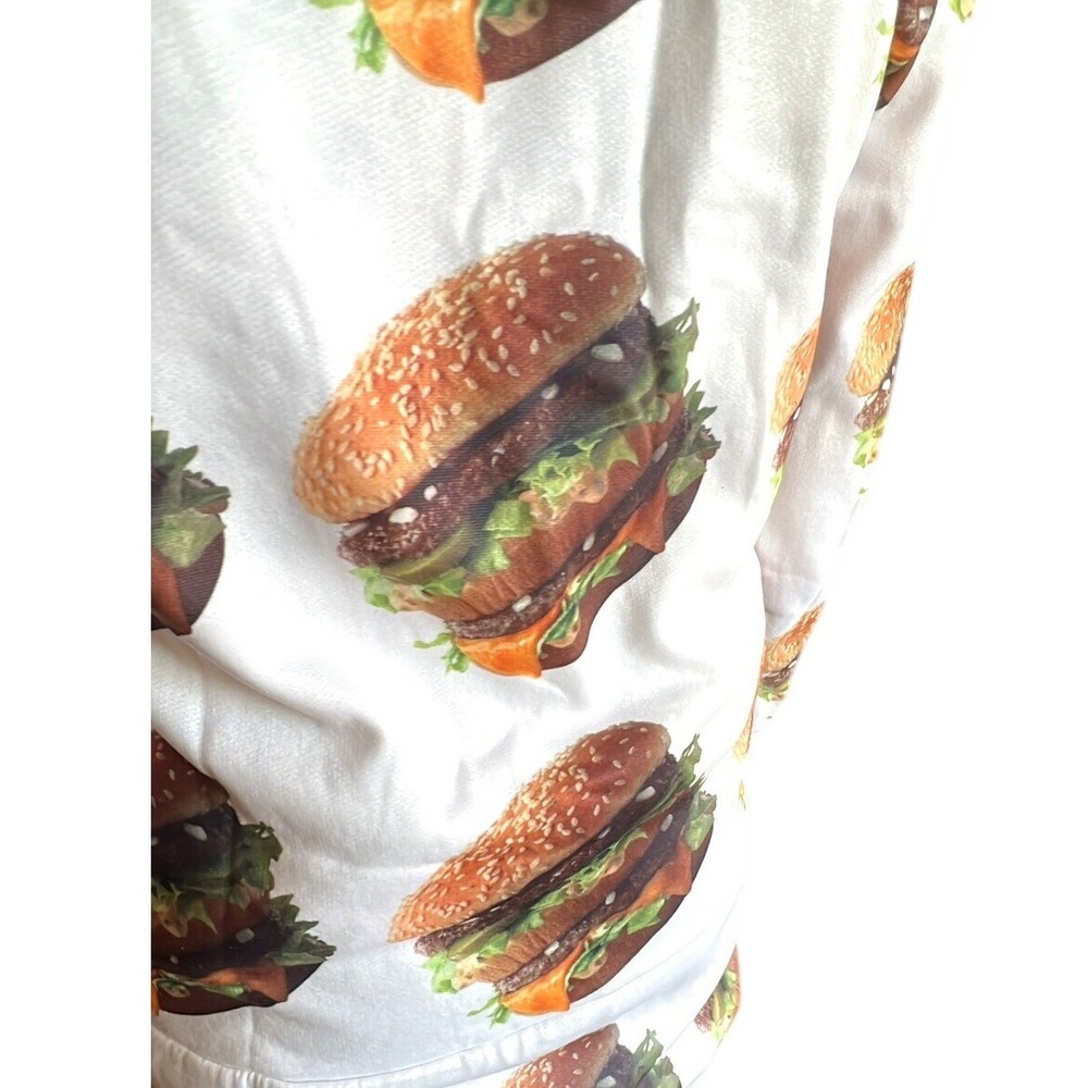 McDonalds Pajamas Bodysuit S/M Big Mac Zip Up Jumpsuit Rare Uber Eats New Tags